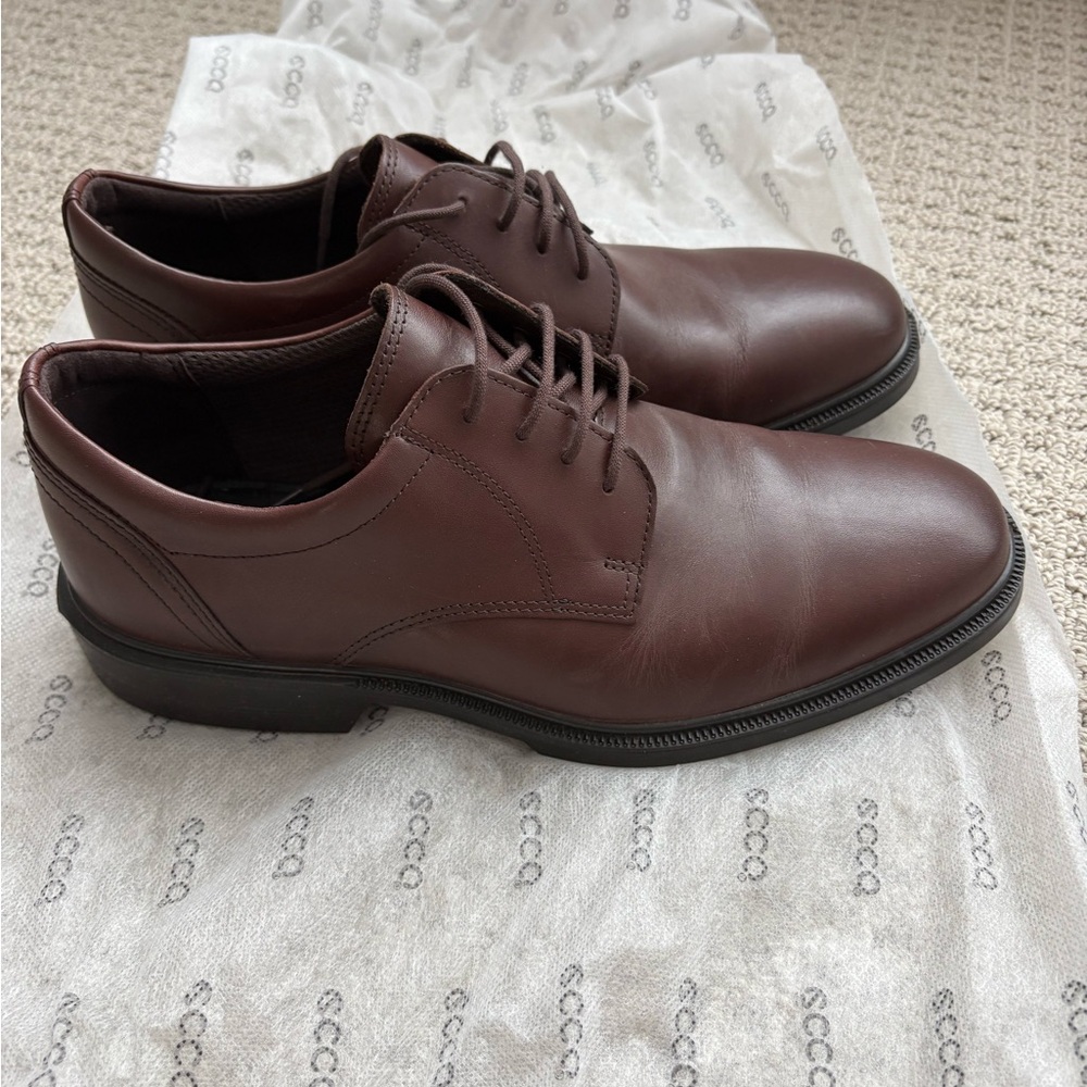 Ecco Men's Dark Brown Leather Derby